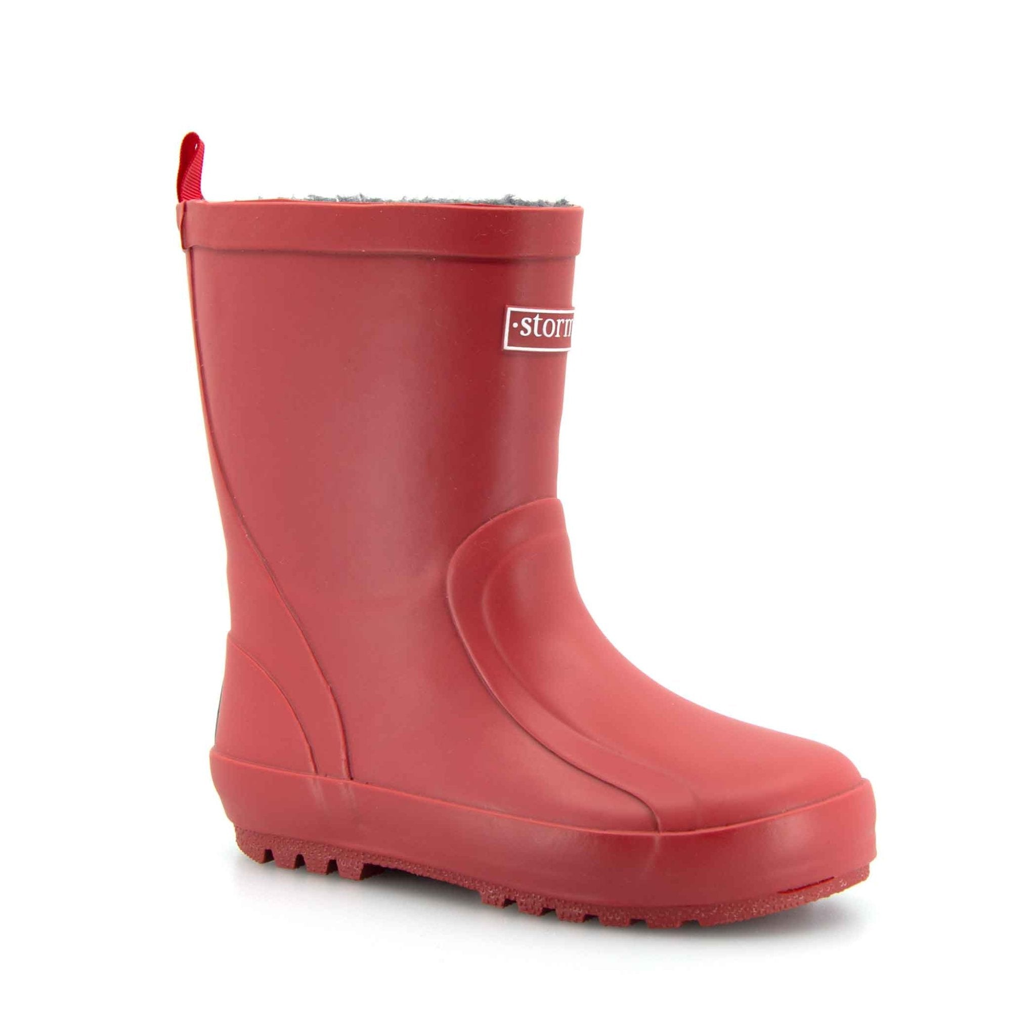 Fleeced Original II Auburn Kids Gumboots 4 | Wellies Online