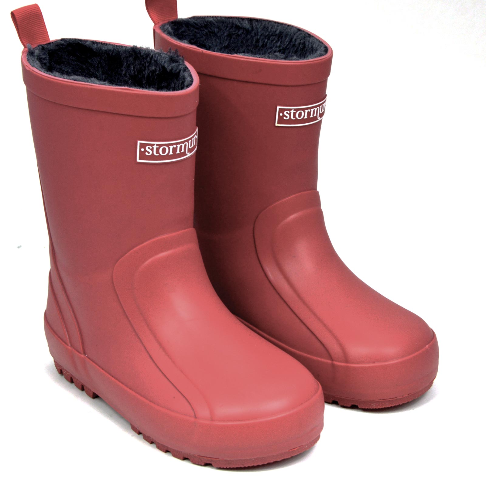 Fleeced Original II Auburn Kids Gumboots 28 | Wellies Online