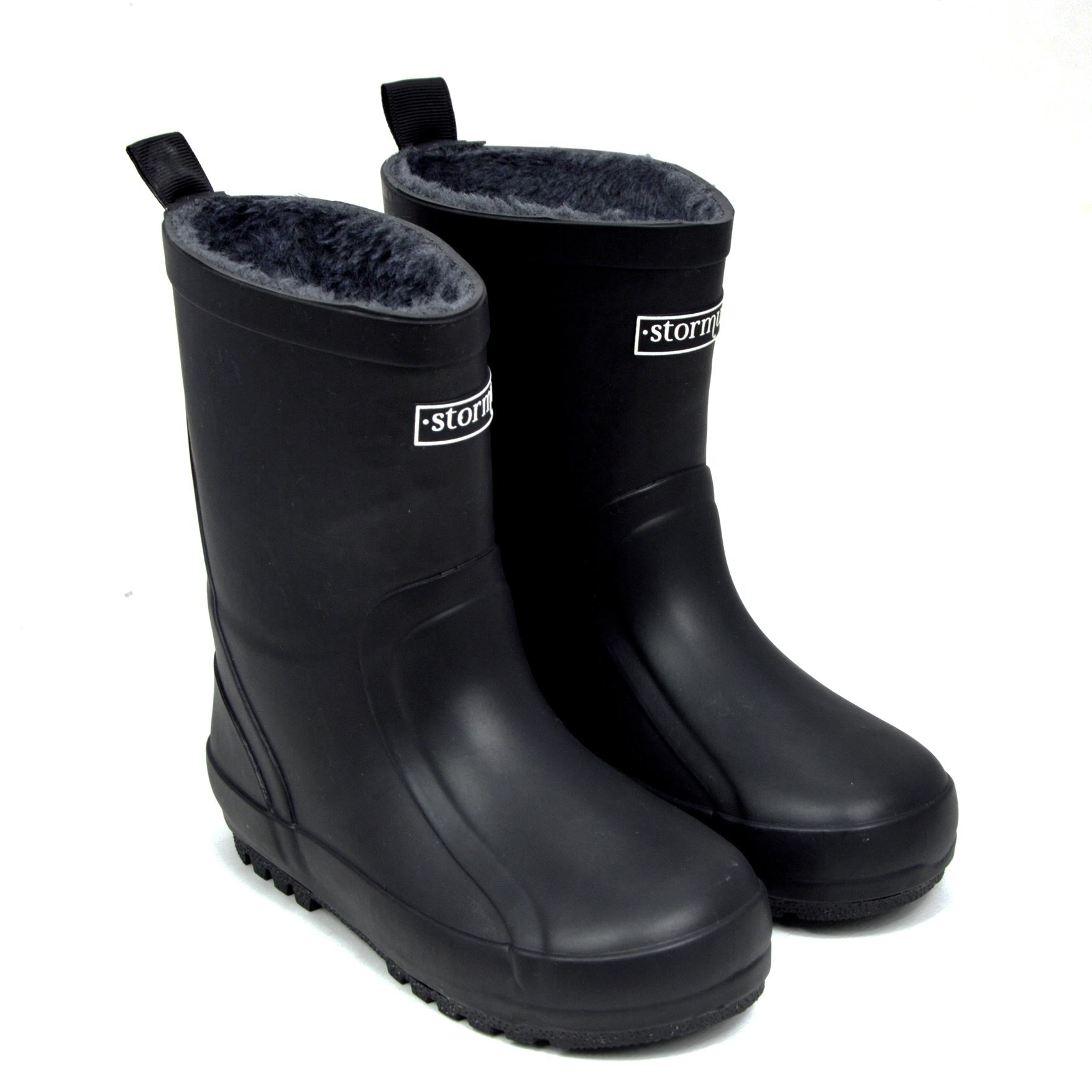 Fleeced Original II Black Kids Gumboots 28 | Wellies Online