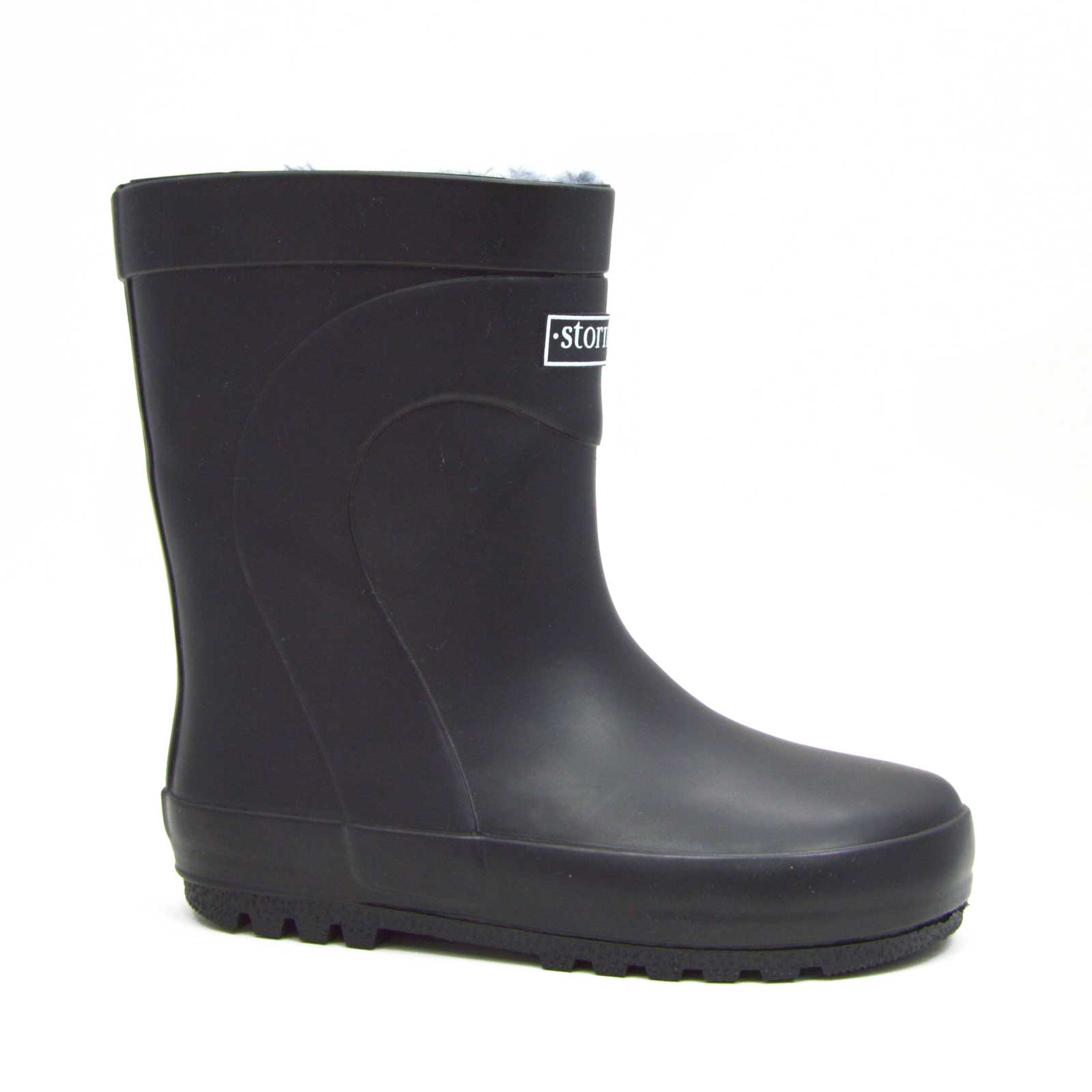 Fleeced Original Kids Gumboots Black 3 | Wellies Online