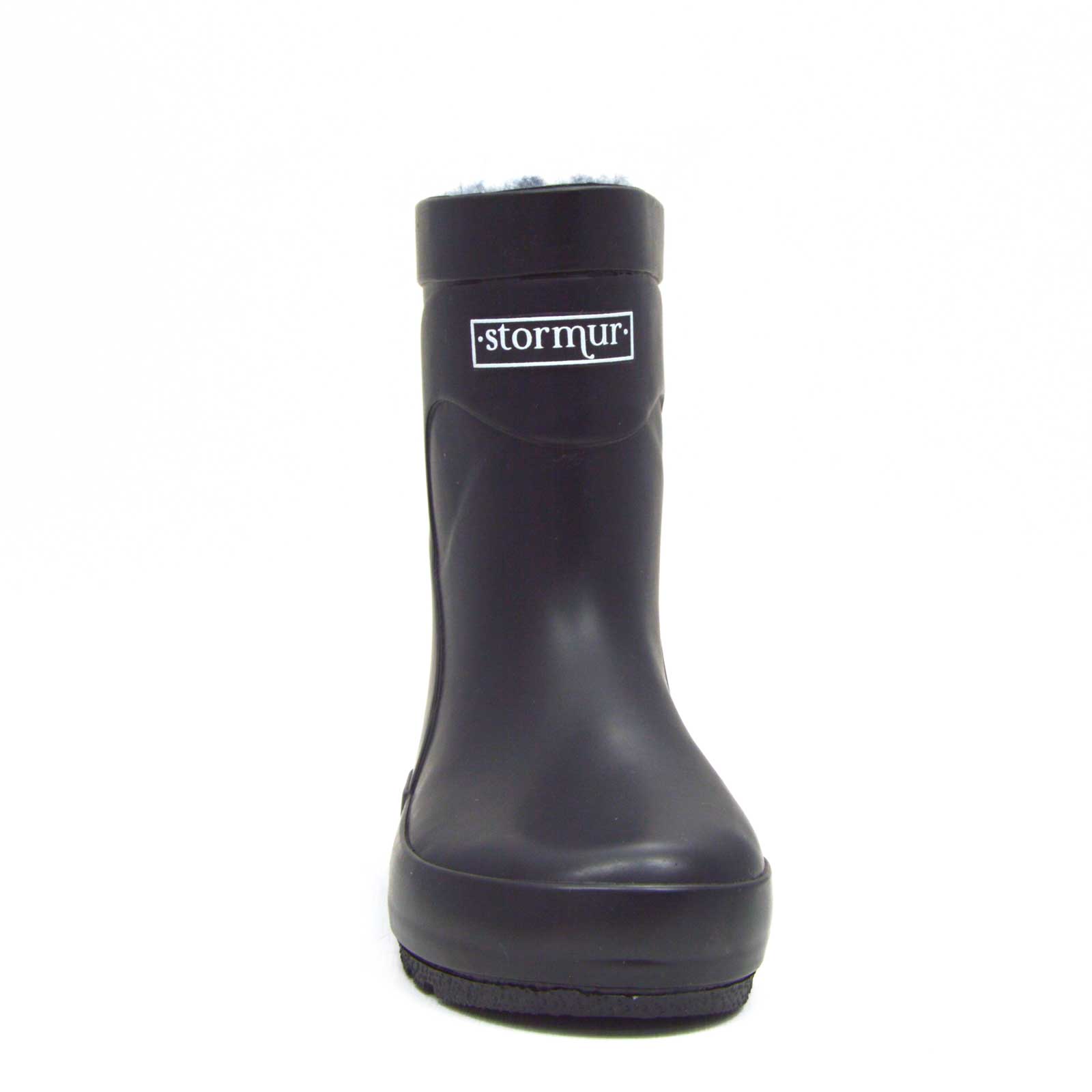 Fleeced Original Kids Gumboots Black 8 | Wellies Online