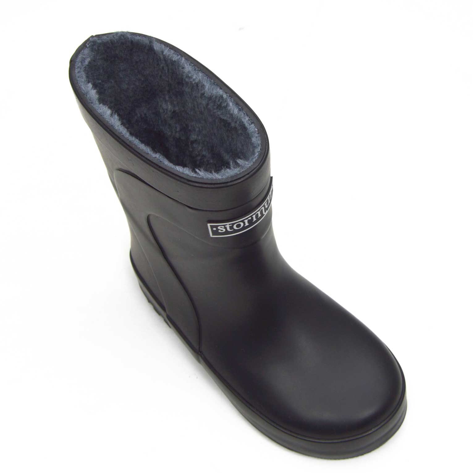 Fleeced Original Kids Gumboots Black 27 | Wellies Online