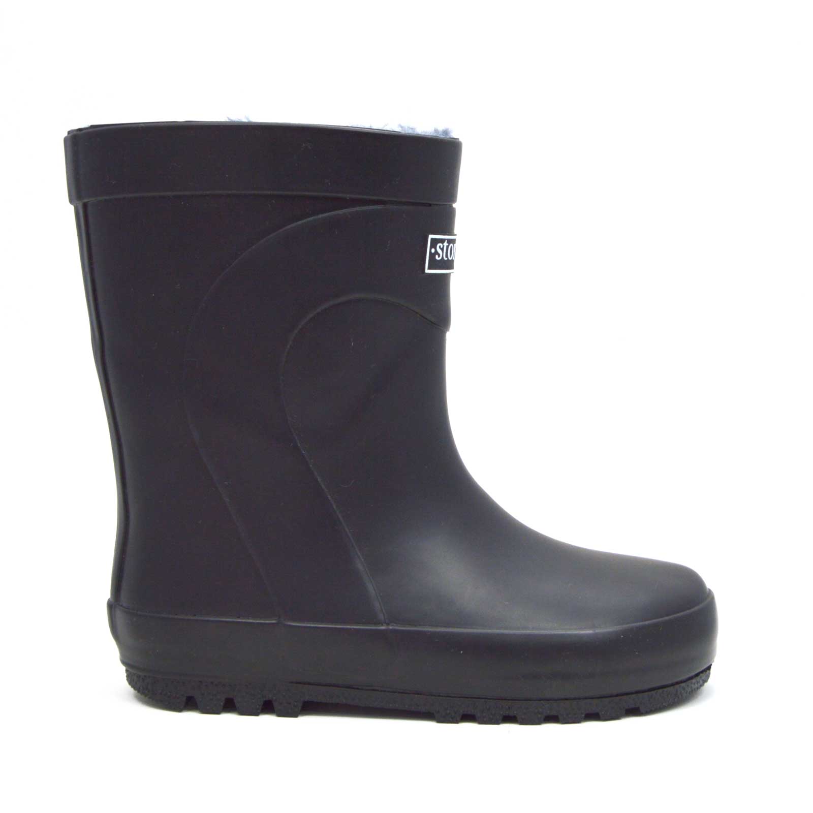 Fleeced Original Kids Gumboots Black 2 | Wellies Online