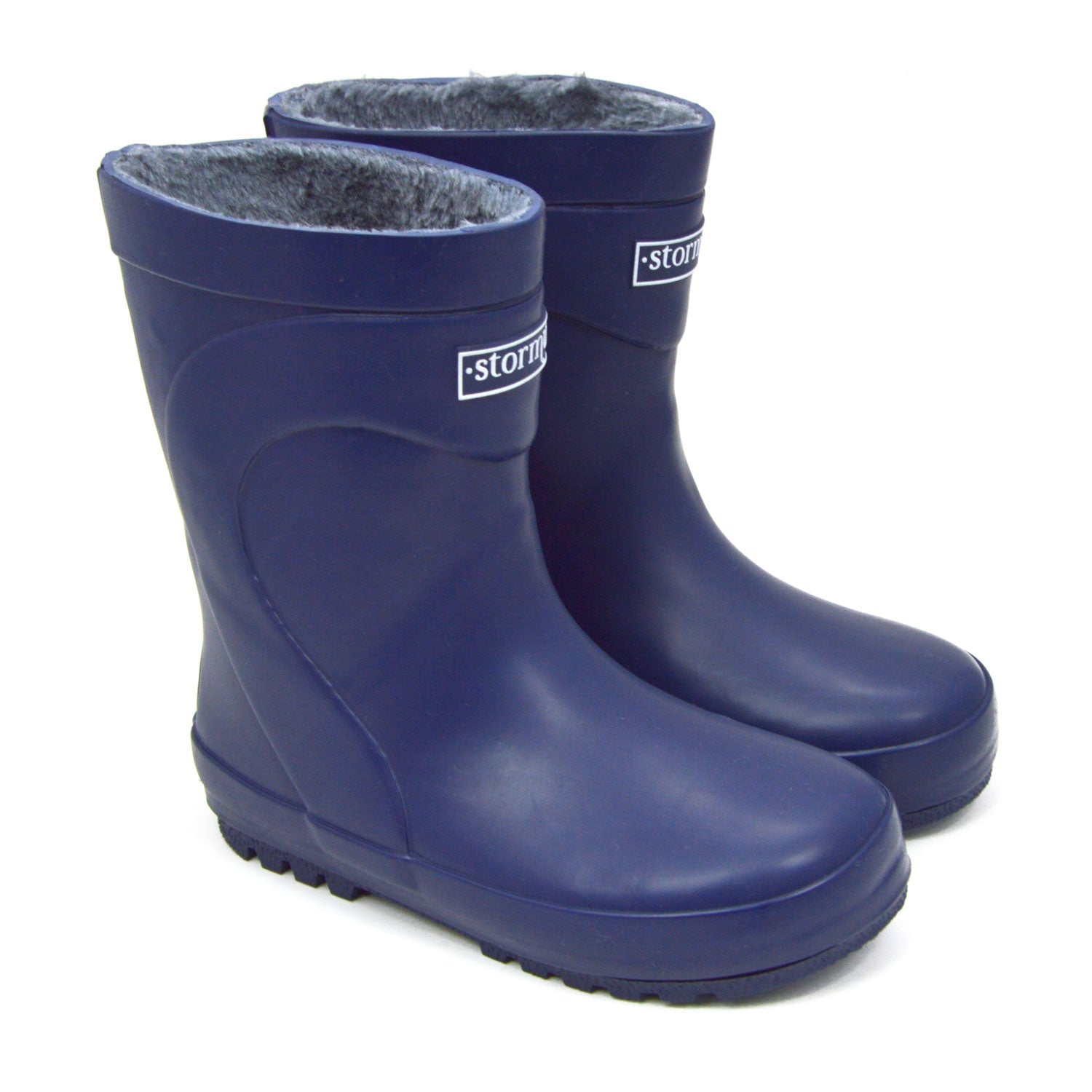 Fleeced Original Kids Gumboots Navy 29 | Wellies Online