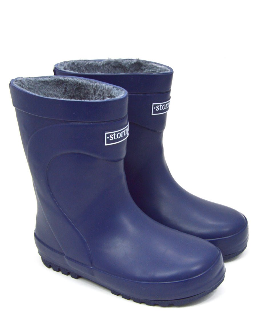 Fleeced Original Kids Gumboots Navy 1 | Wellies Online