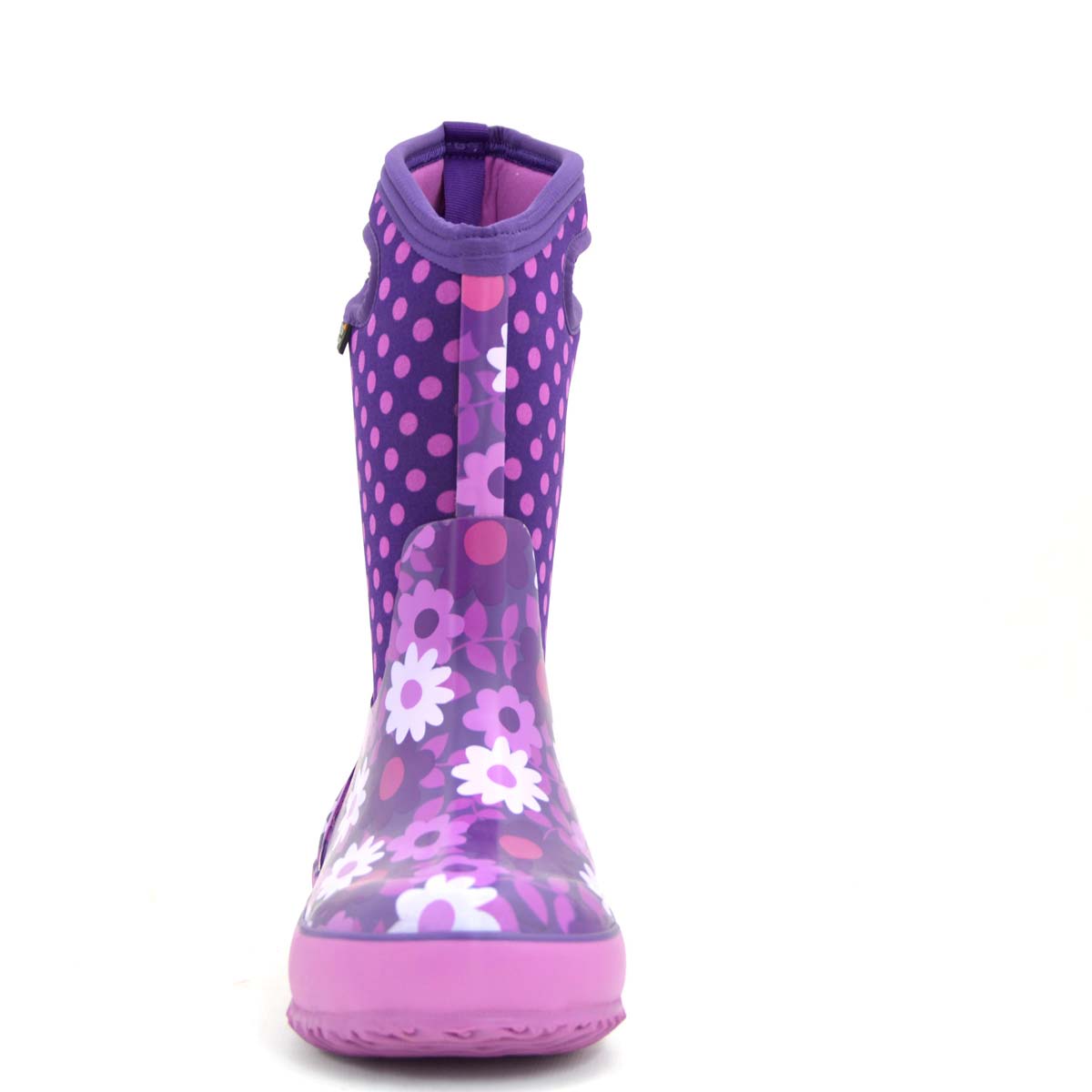 Flower Dot Plum Gumboots 8 | Wellies Online