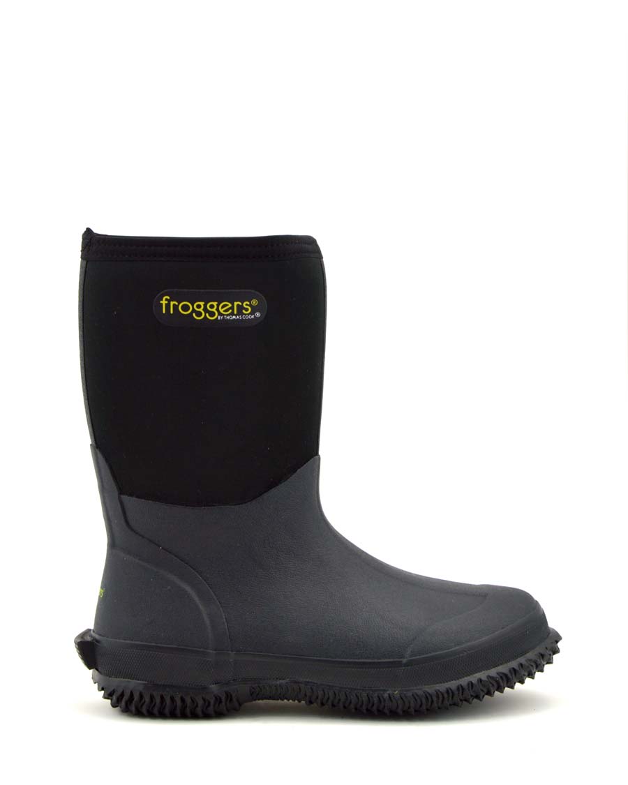 Frogger Scrub Boot Black - Men 1 | Wellies Online