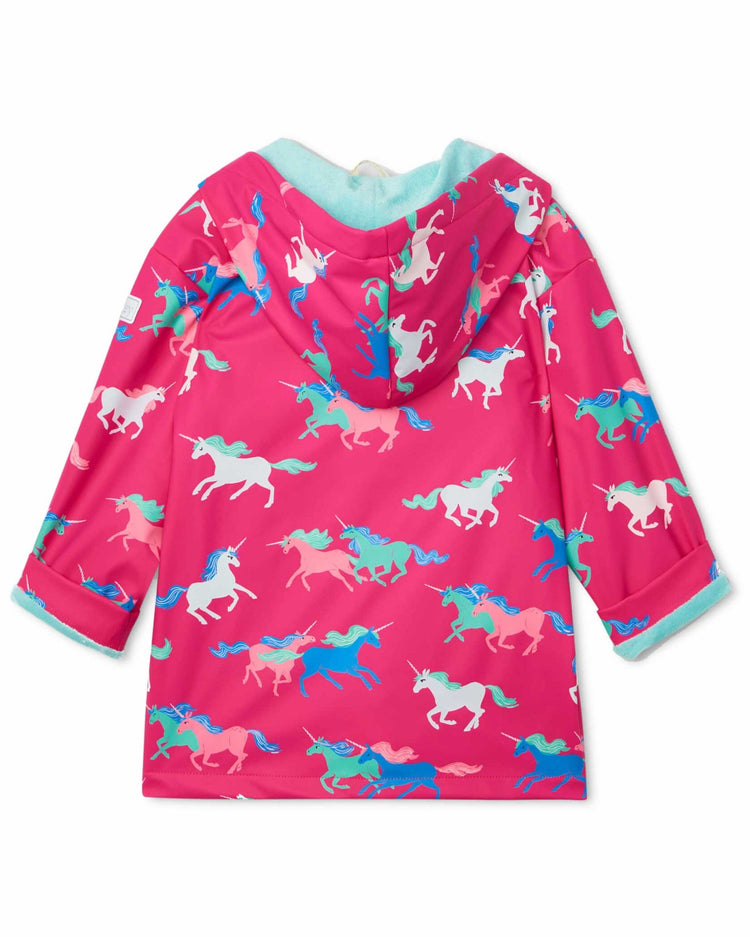 Frolicking Unicorns Colour Changing Raincoat 3 | Wellies Online