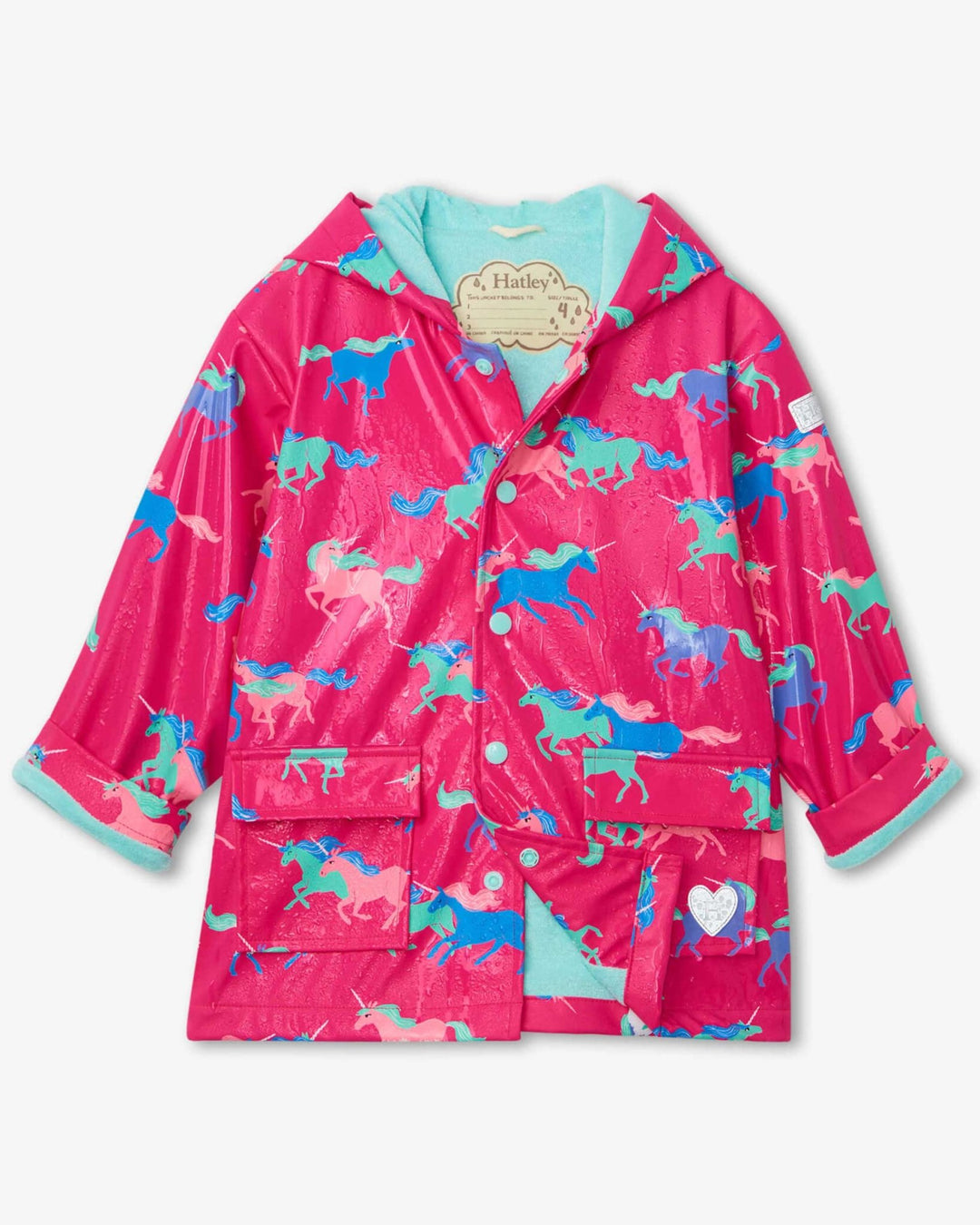 Frolicking Unicorns Colour Changing Raincoat 2 | Wellies Online