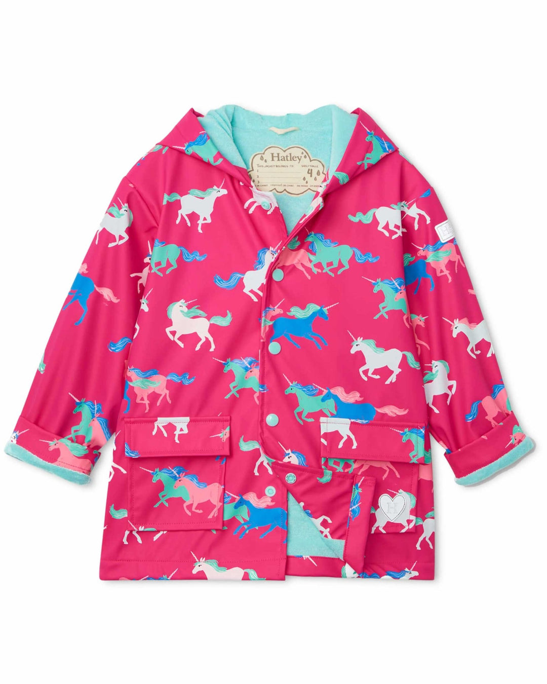 Frolicking Unicorns Colour Changing Raincoat 1 | Wellies Online