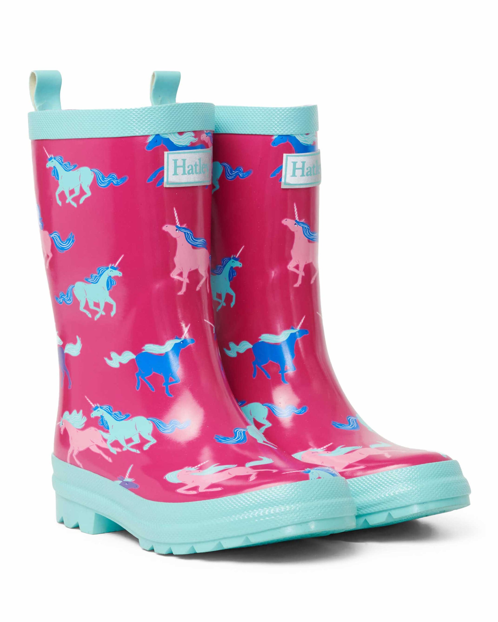 Frolicking Unicorns Shiny Gumboots