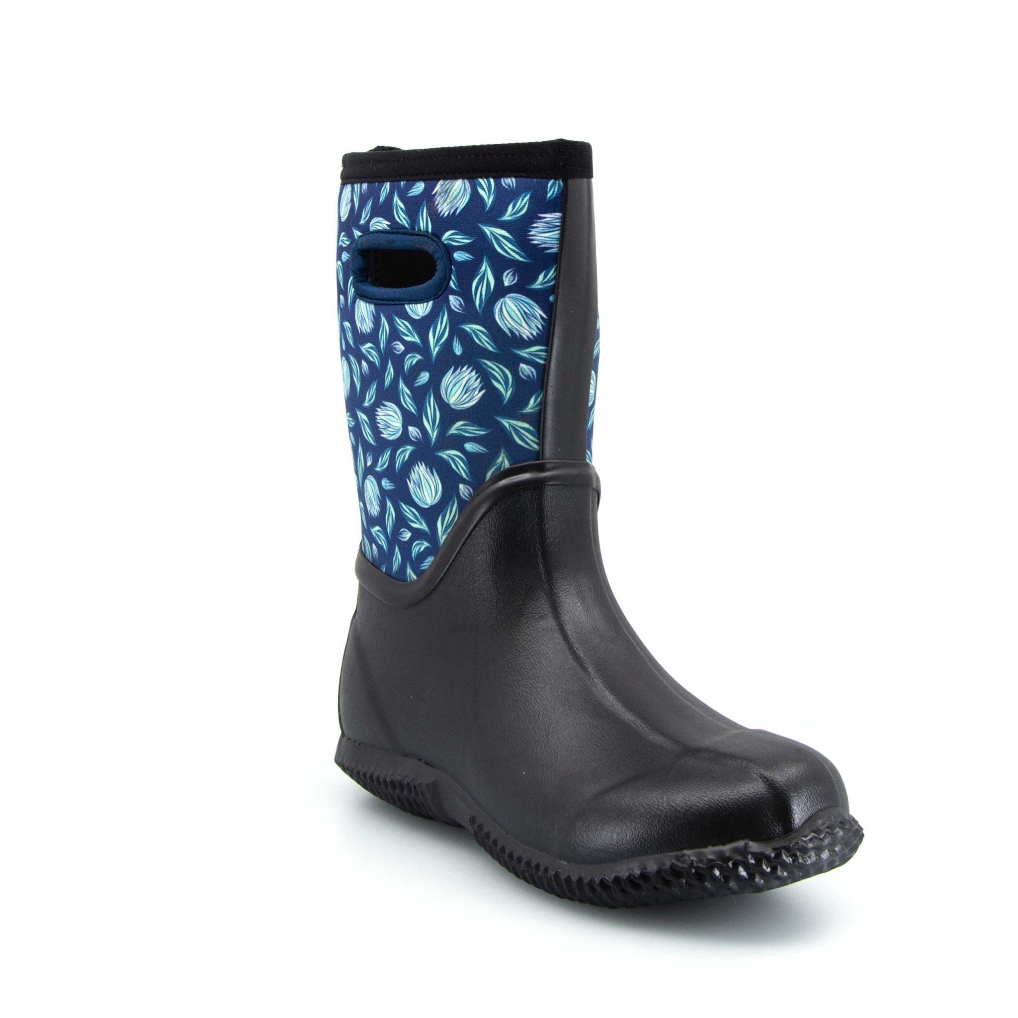 Garden Neoprene Mid Gumboots Floral 6 | Wellies Online