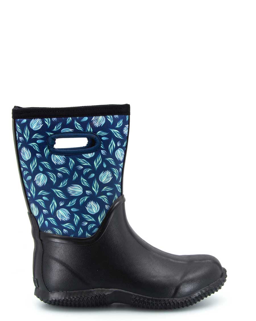Garden Neoprene Mid Gumboots Floral 1 | Wellies Online