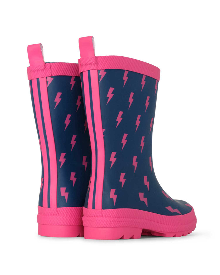 Glitzy Bolts Matte Gumboots 3 | Wellies Online