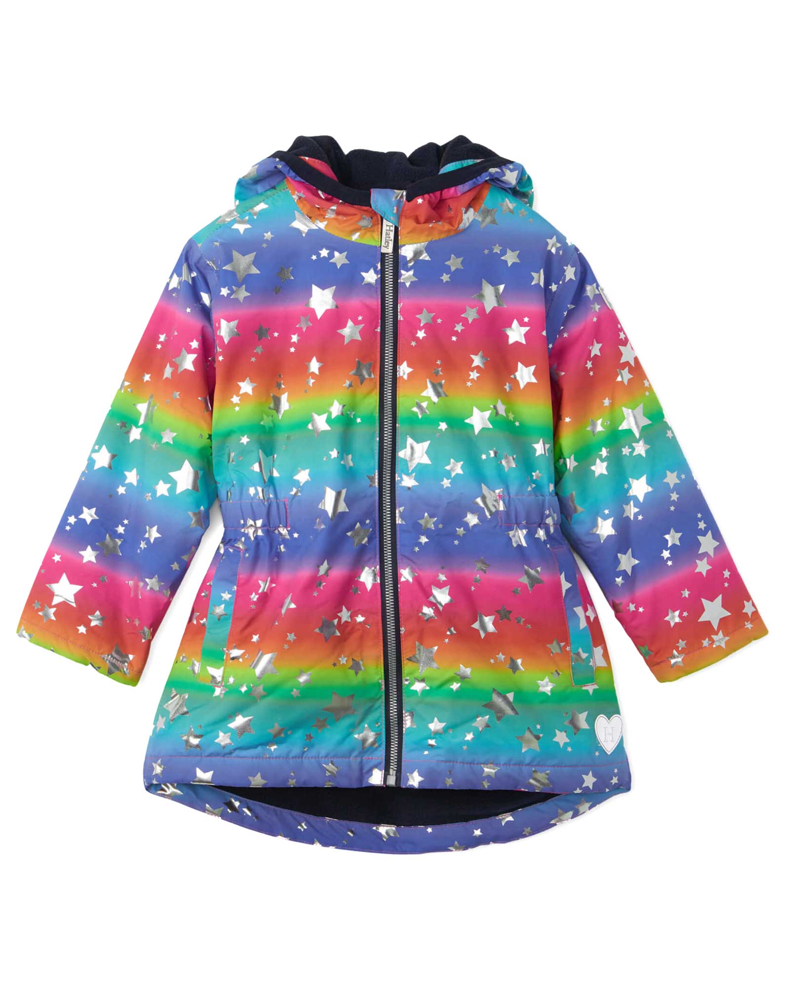 Gradient Rainbow Microfiber Rain Jacket