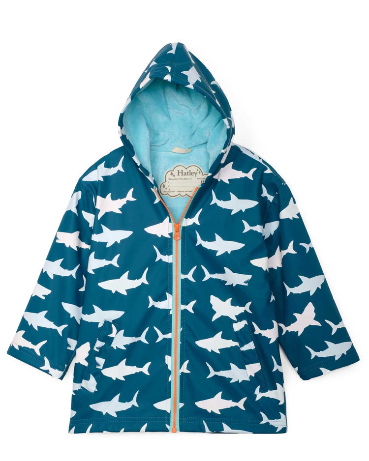 Great White Sharks Colour Changing Splash Jacket 1 | Wellies Online