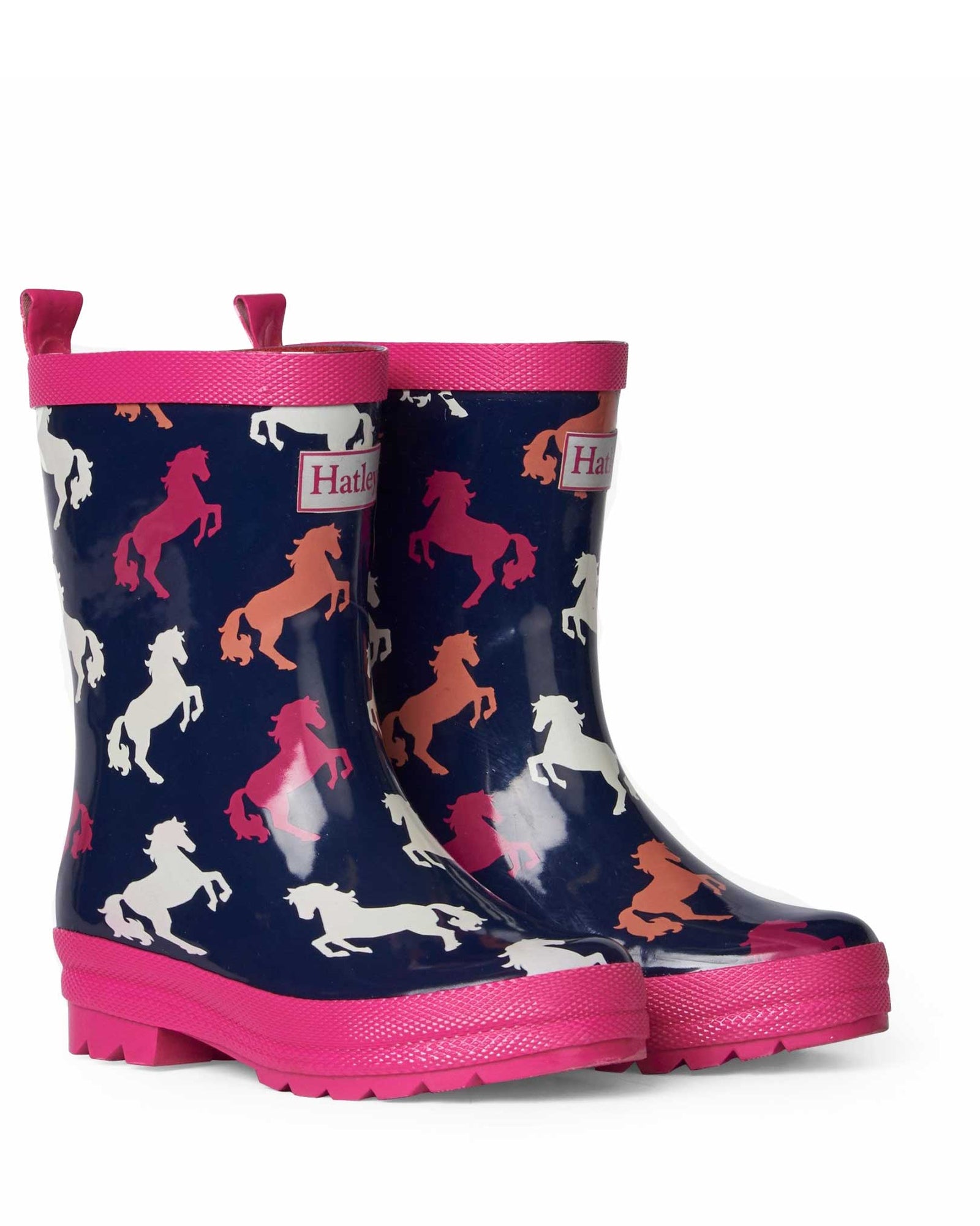 Playful Horses Shiny Gumboots