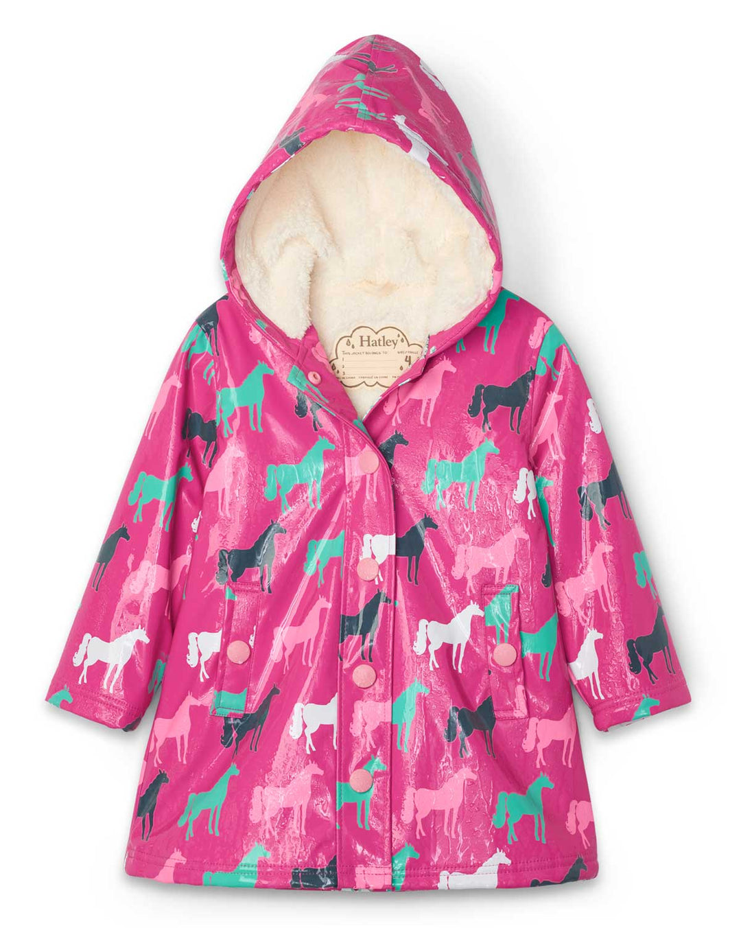 Horse Silhouettes Sherpa Lined Colour Changing Splash Jacket 2 | Wellies Online