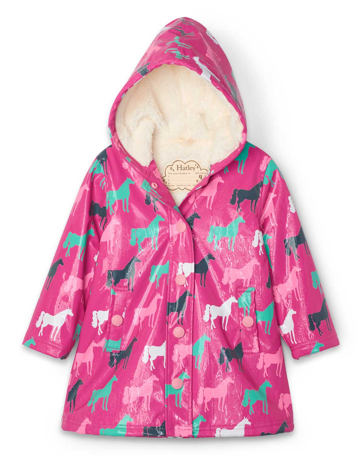 Horse Silhouettes Sherpa Lined Colour Changing Splash Jacket 2 | Wellies Online