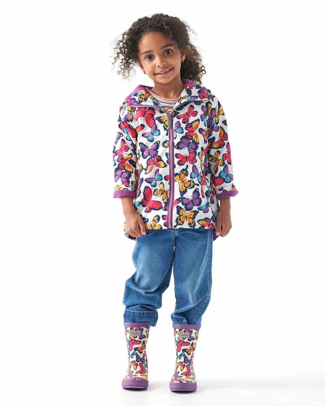 Kaleidoscope Butterflies Microfleece Lined Jacket 2 | Wellies Online