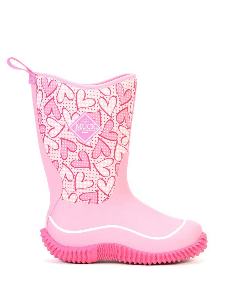 Kids Hale Pink Hearts Gumboots 1 | Wellies Online