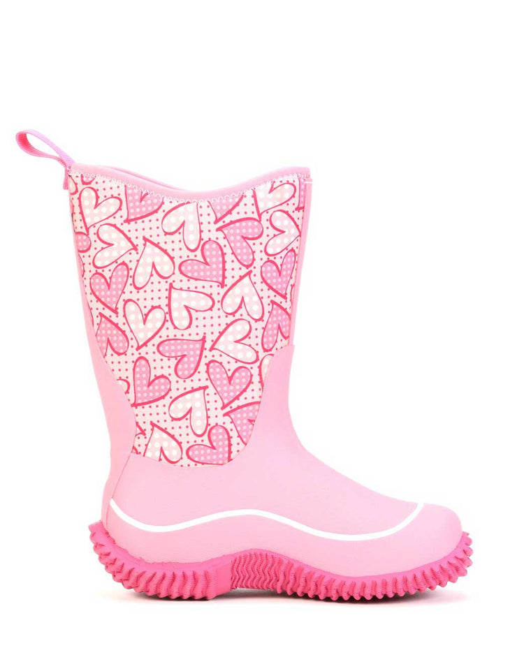 Kids Hale Pink Hearts Gumboots 3 | Wellies Online