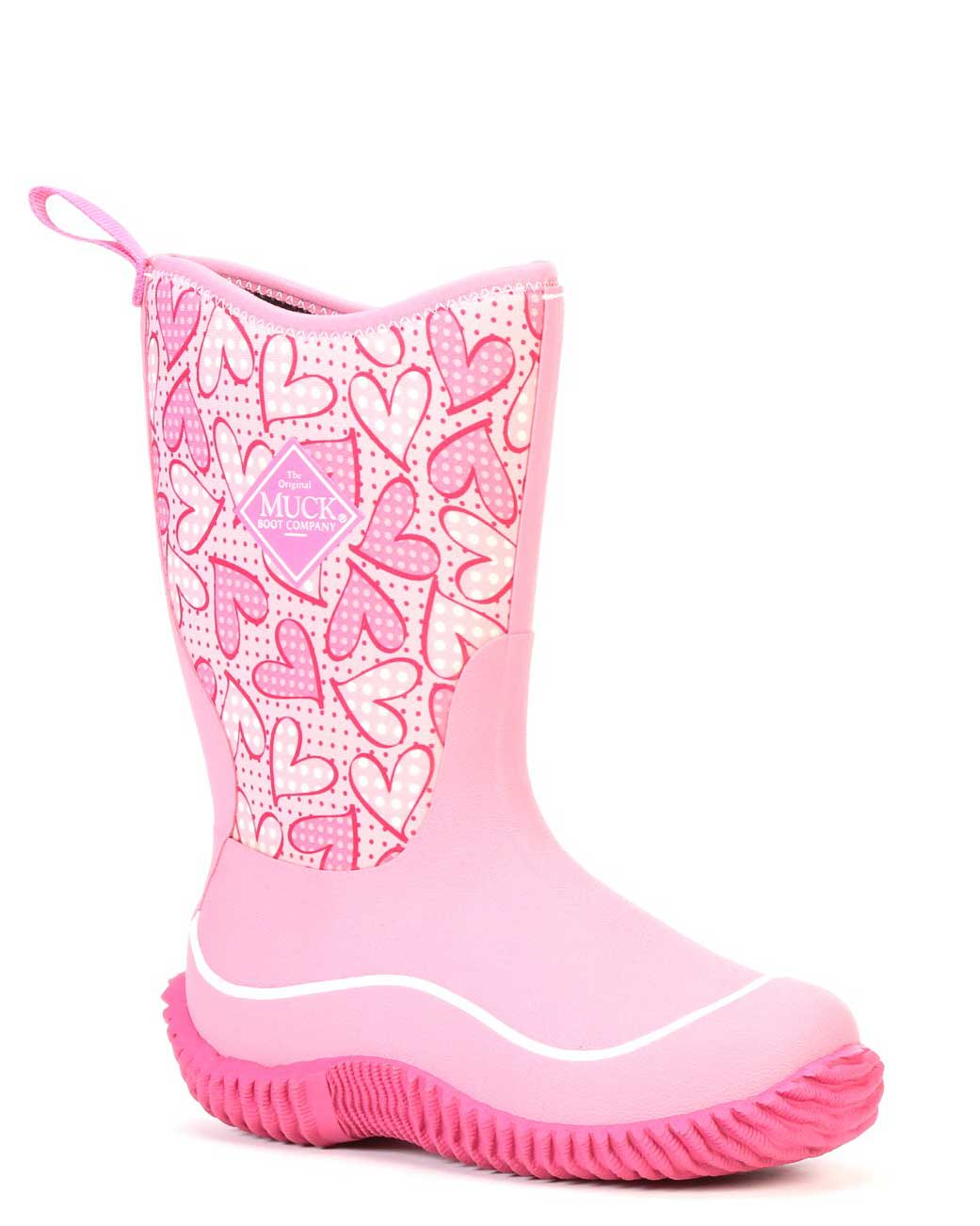 Kids Hale Pink Hearts Gumboots 2 | Wellies Online