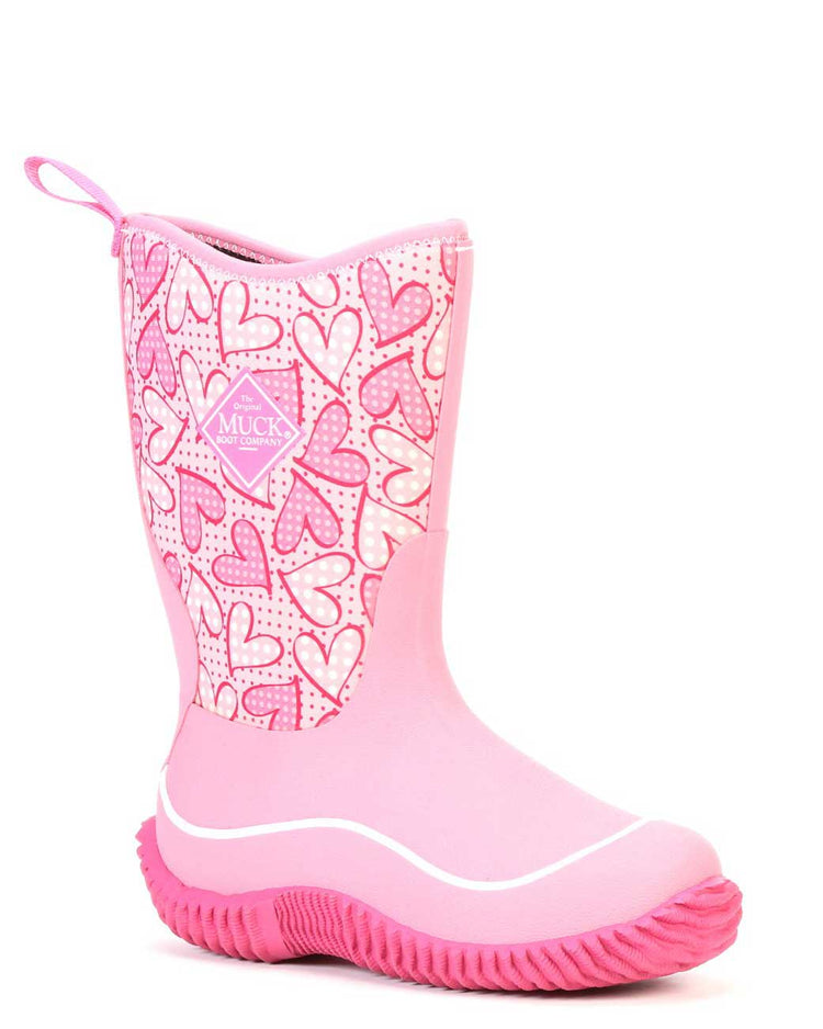 Kids Hale Pink Hearts Gumboots 2 | Wellies Online