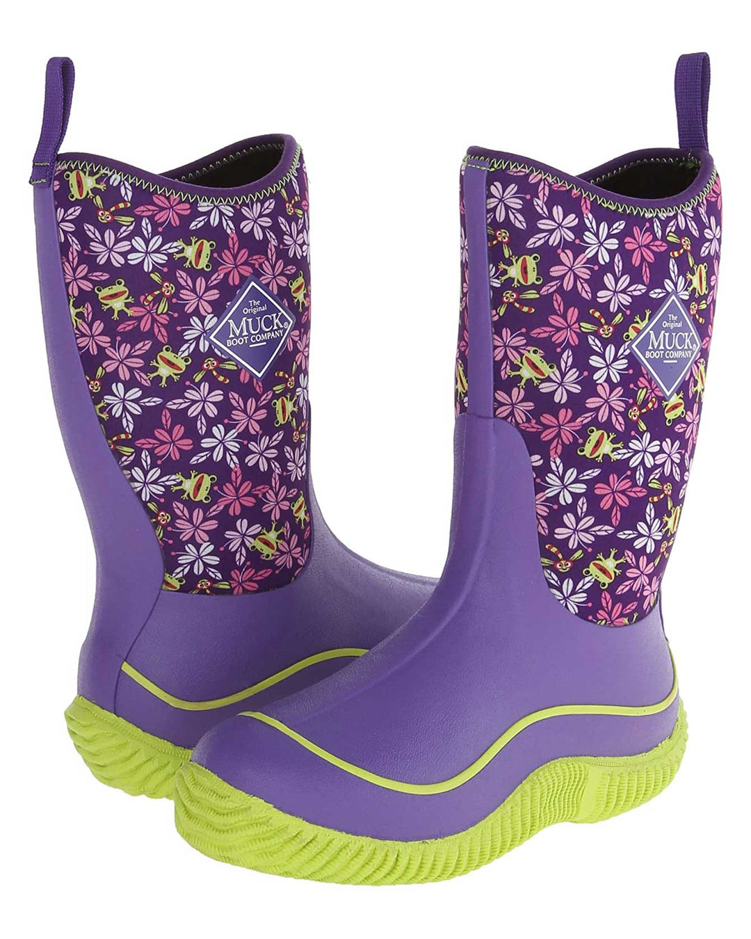 Kids Hale Purple Frogs Gumboots 2 | Wellies Online