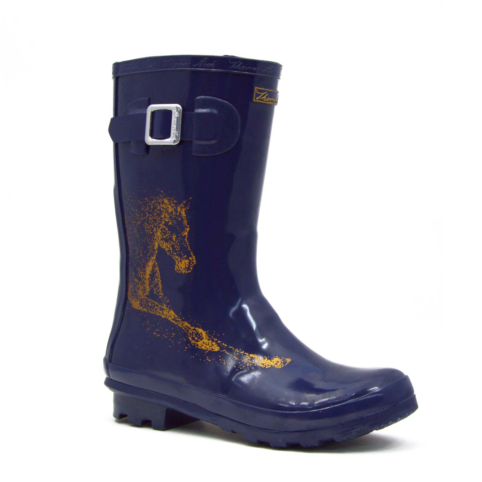 Launceston Navy Horse Gumboots 4 | Wellies Online