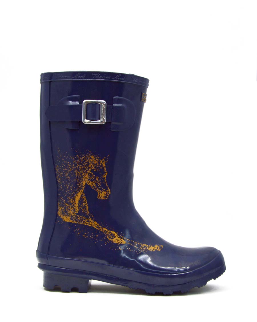 Launceston Navy Horse Gumboots 1 | Wellies Online