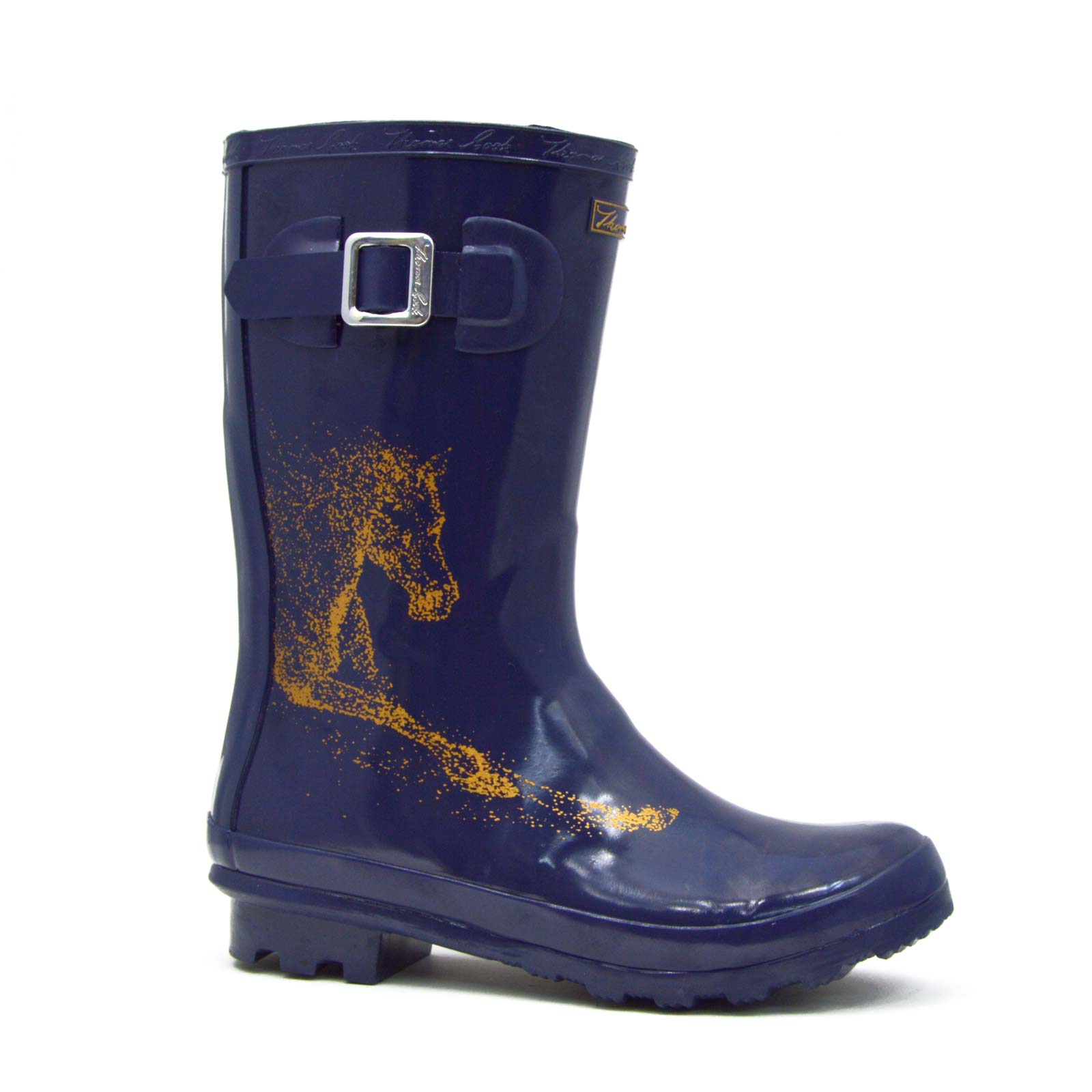 Launceston Navy Horse Gumboots 3 | Wellies Online