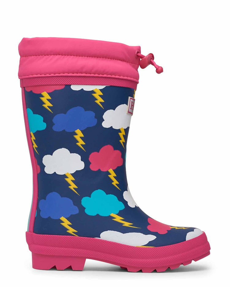 Lightning Clouds Sherpa Lined Gumboots 1 | Wellies Online