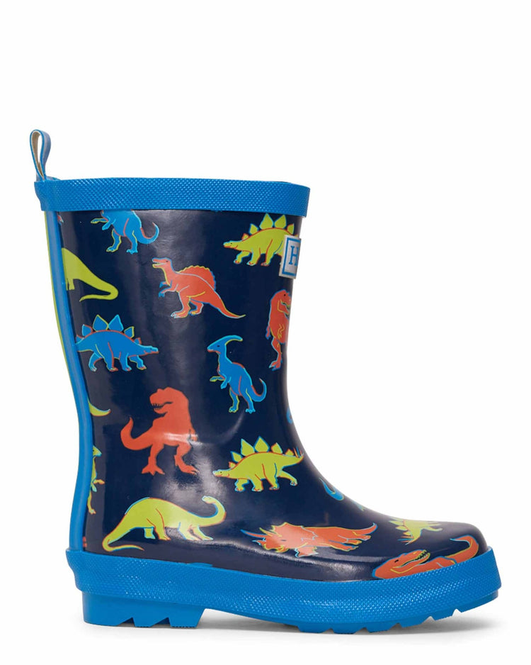 Linework Dinos Shiny Gumboots 1 | Wellies Online