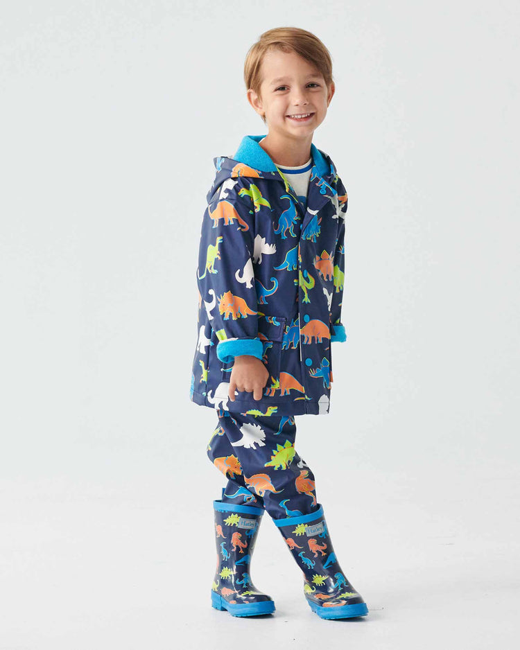 Linework Dinos Shiny Gumboots 4 | Wellies Online