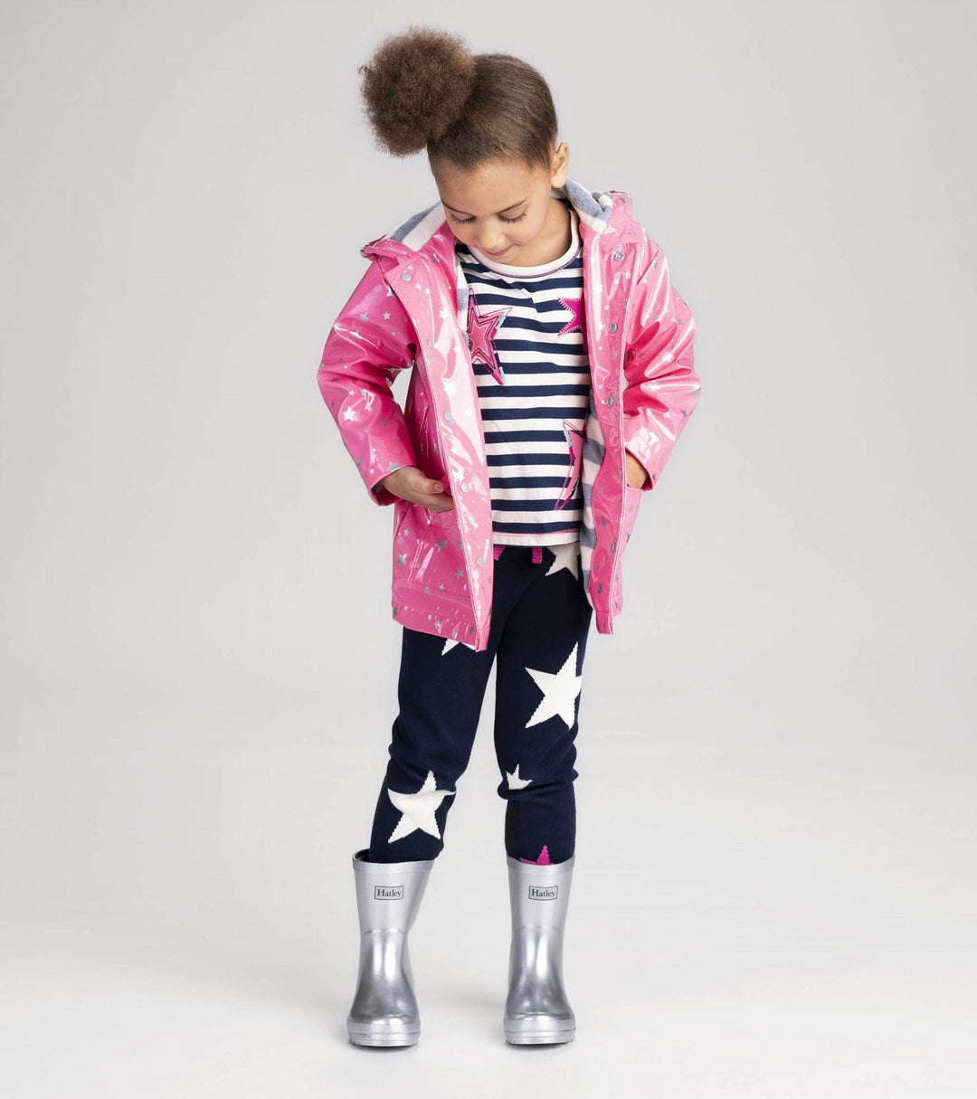 Metallic Stars Raincoat 2 | Wellies Online