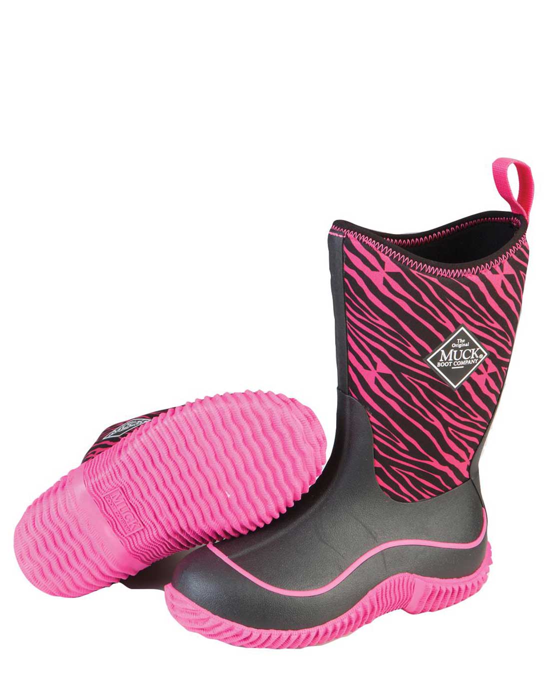 Kids Hale Pink Zebra Gumboots