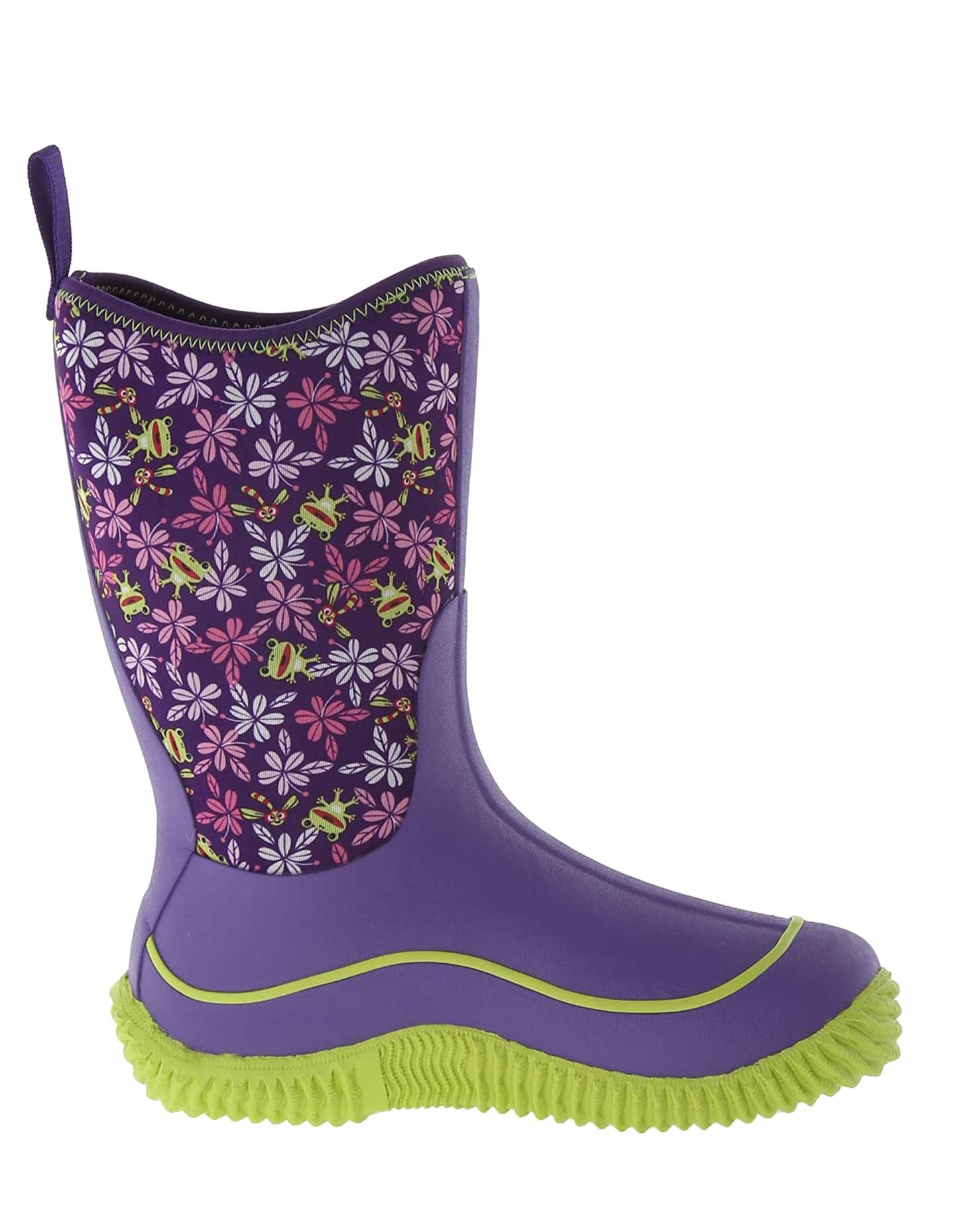 Kids Hale Purple Frogs Gumboots