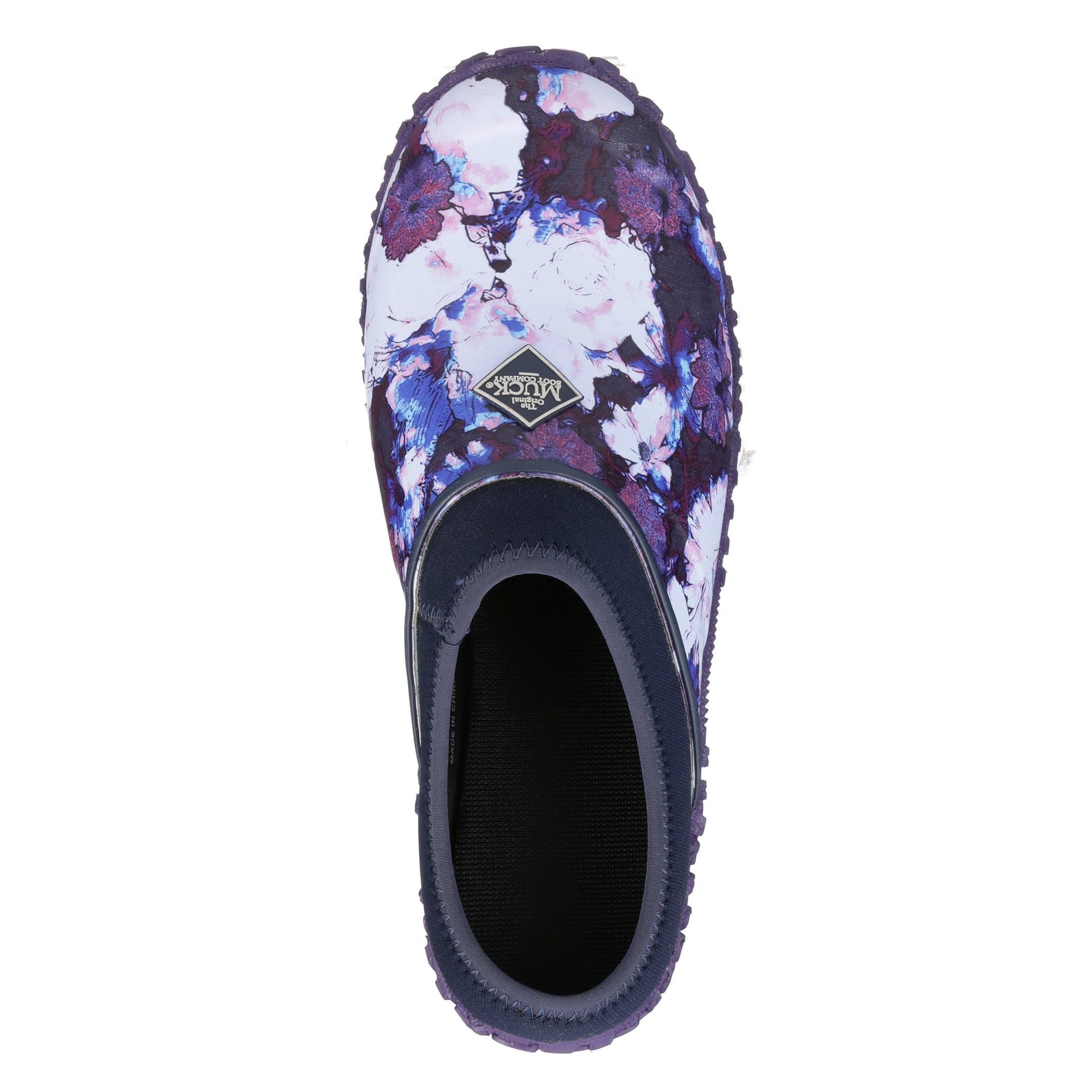 Muckster II Navy Floral Rubber Clogs