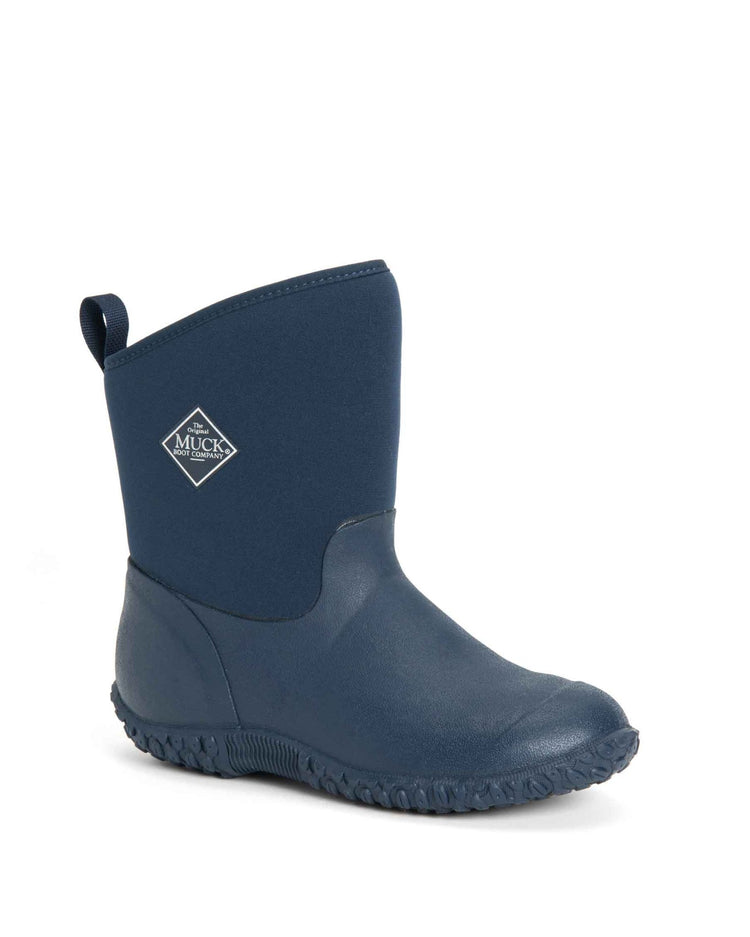 Muckster II Mid Cozy Fleece Gumboots Navy 2 | Wellies Online