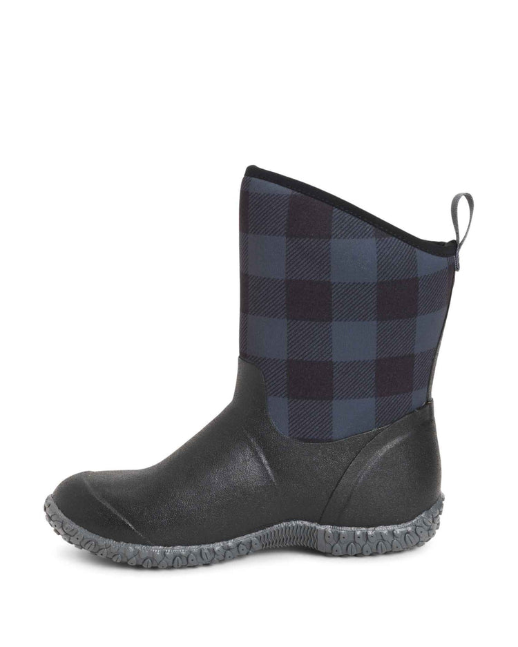 Muckster II Mid Cozy Fleece Gumboots Plaid 7 | Wellies Online
