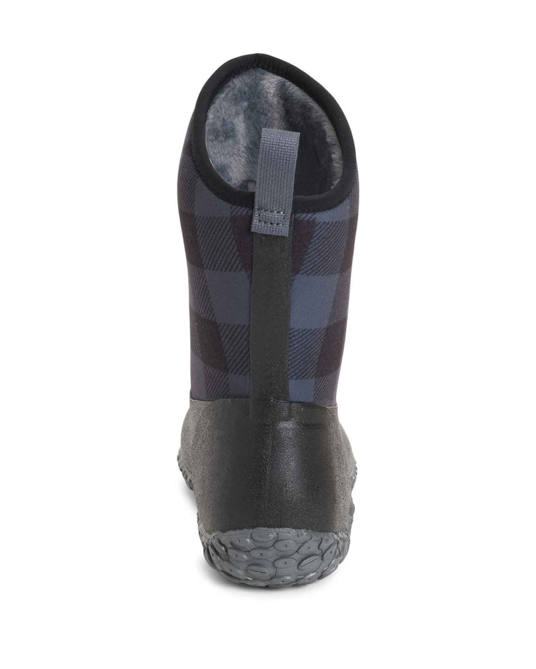 Muckster II Mid Cozy Fleece Gumboots Plaid 6 | Wellies Online