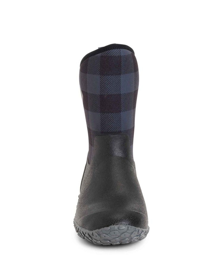 Muckster II Mid Cozy Fleece Gumboots Plaid 8 | Wellies Online