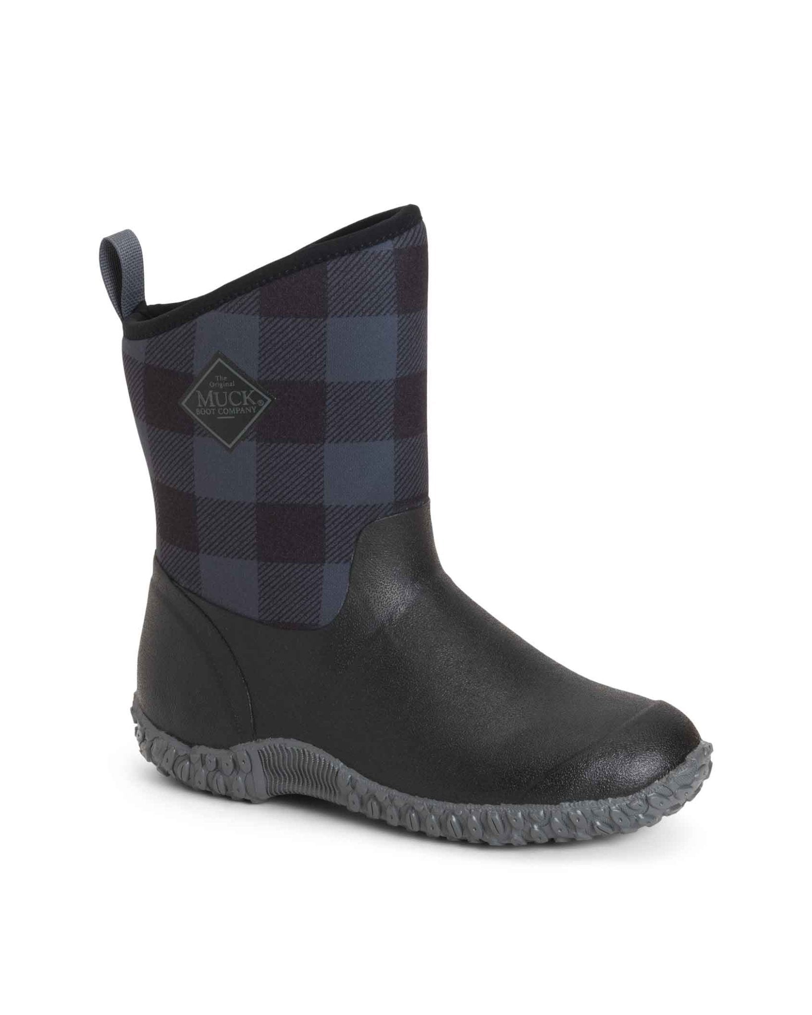 Muckster II Mid Cozy Fleece Gumboots Plaid 5 | Wellies Online