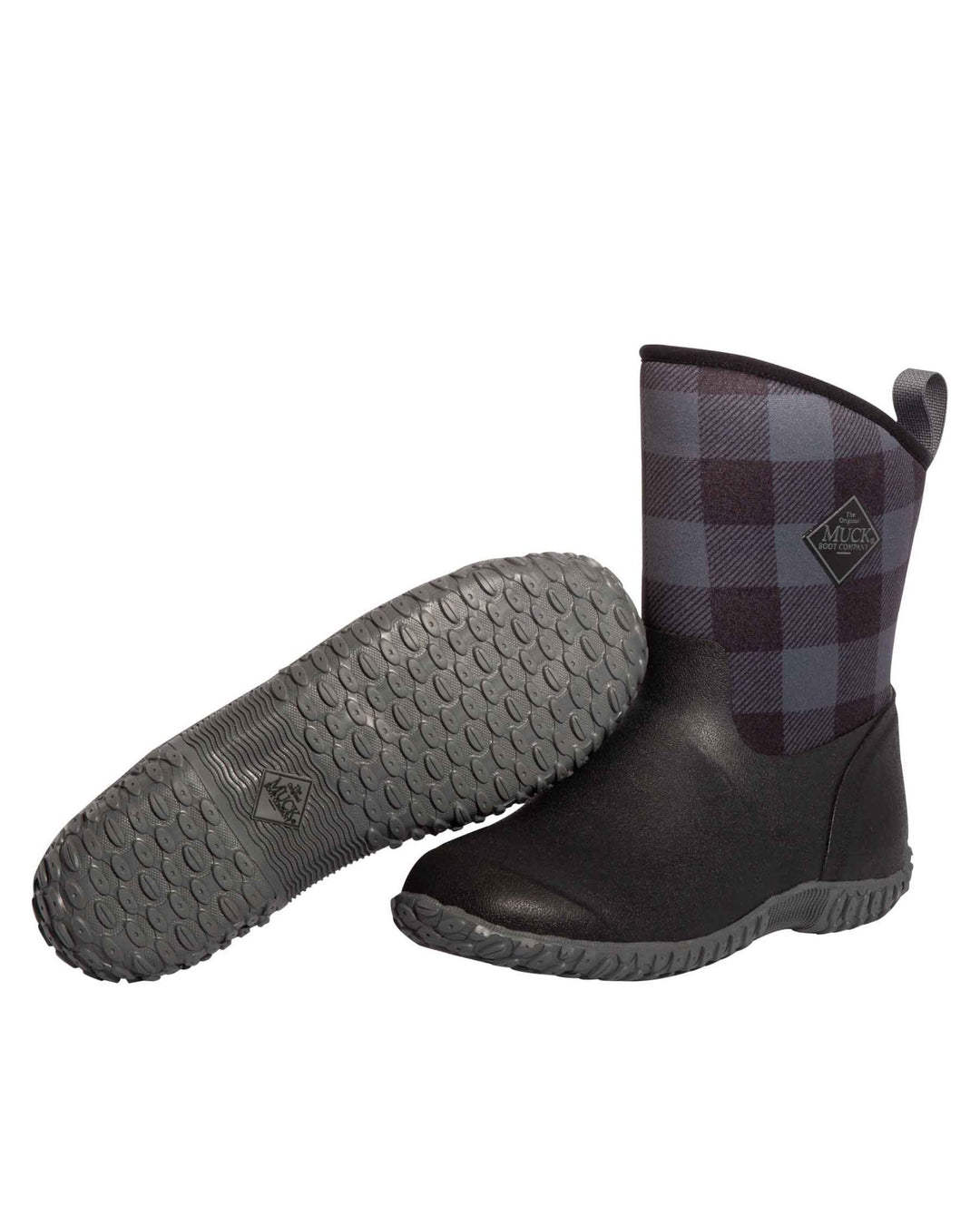 Muckster II Mid Cozy Fleece Gumboots Plaid 12 | Wellies Online