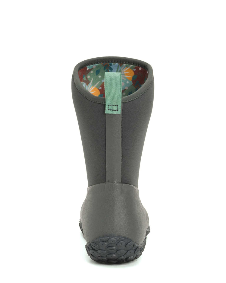 Muckster II Mid Grey Floral Gumboots 3 | Wellies Online