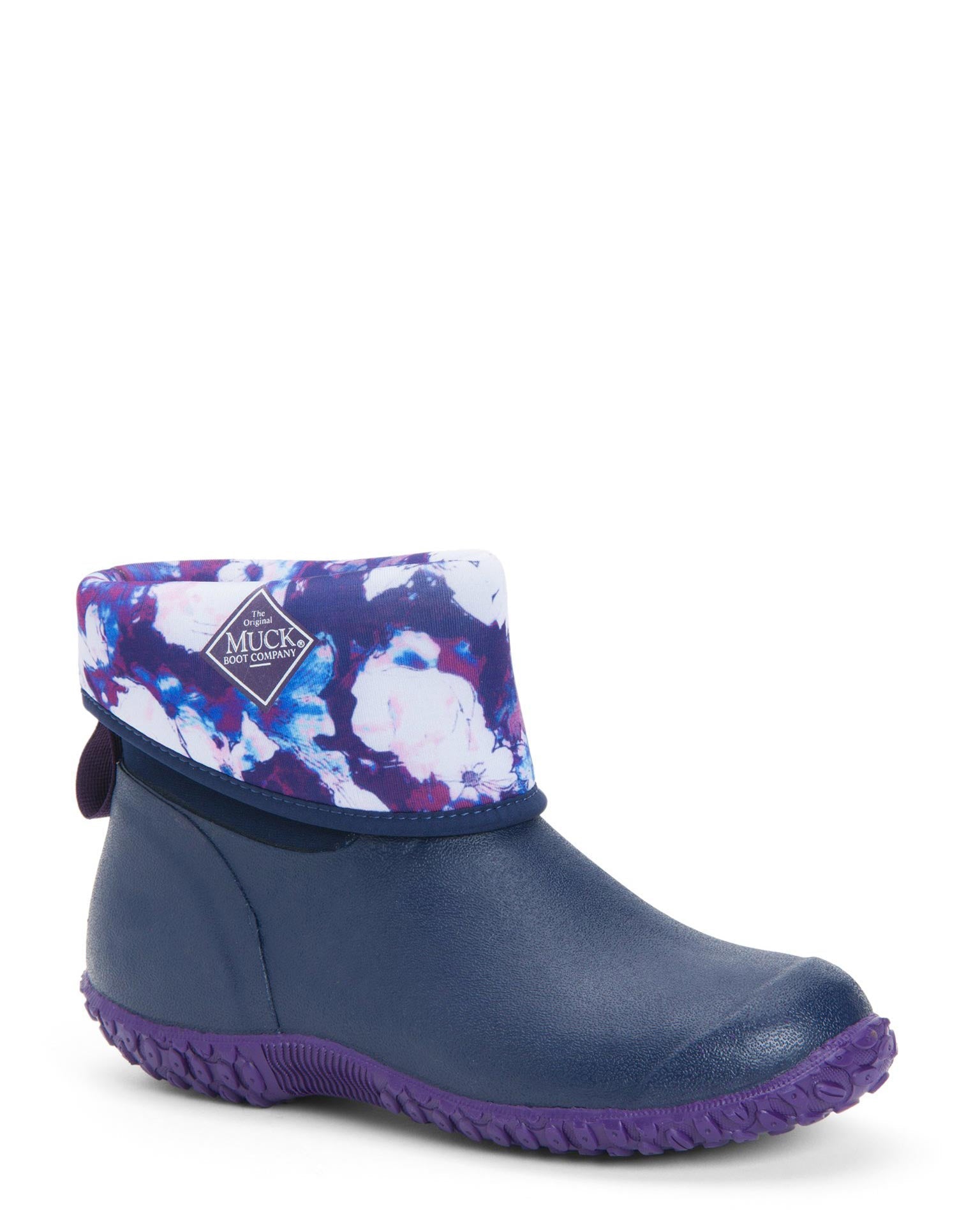 Muckster II Mid Navy Floral Gumboots 2 | Wellies Online