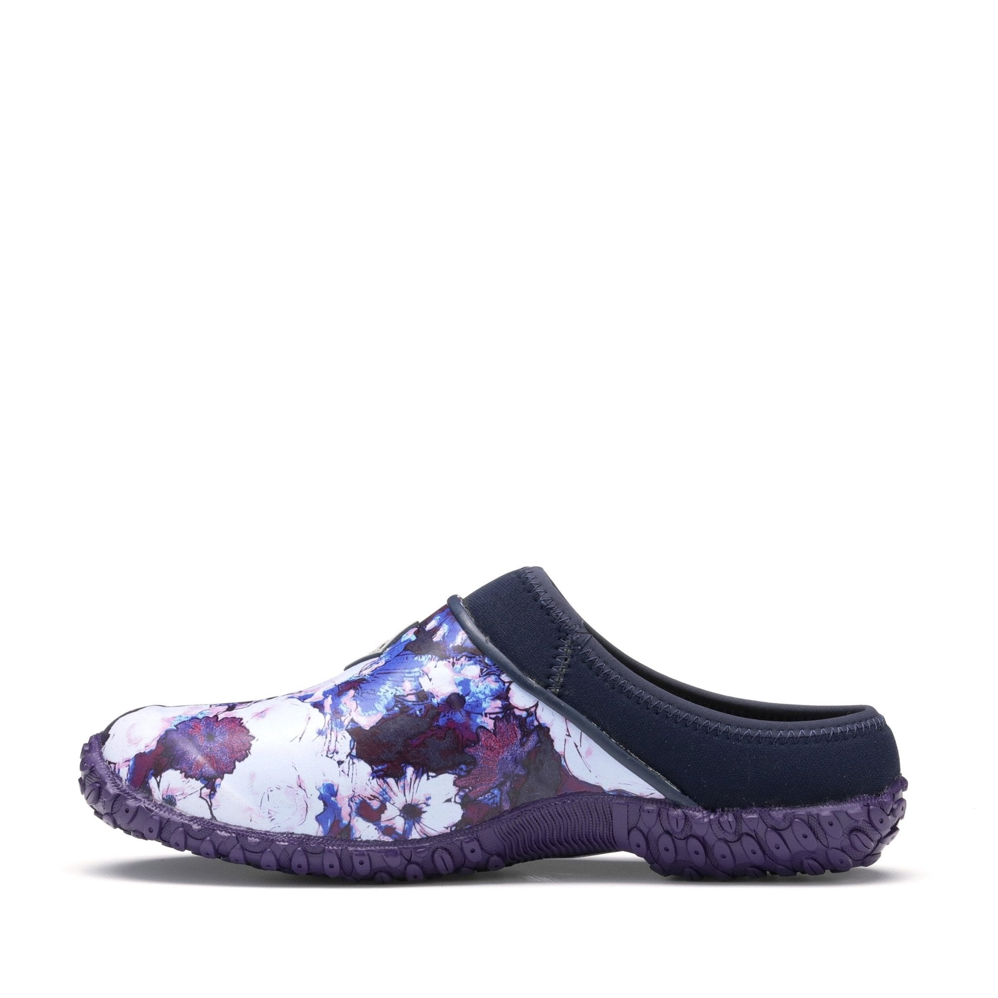 Muckster II Navy Floral Rubber Clogs 4 | Wellies Online