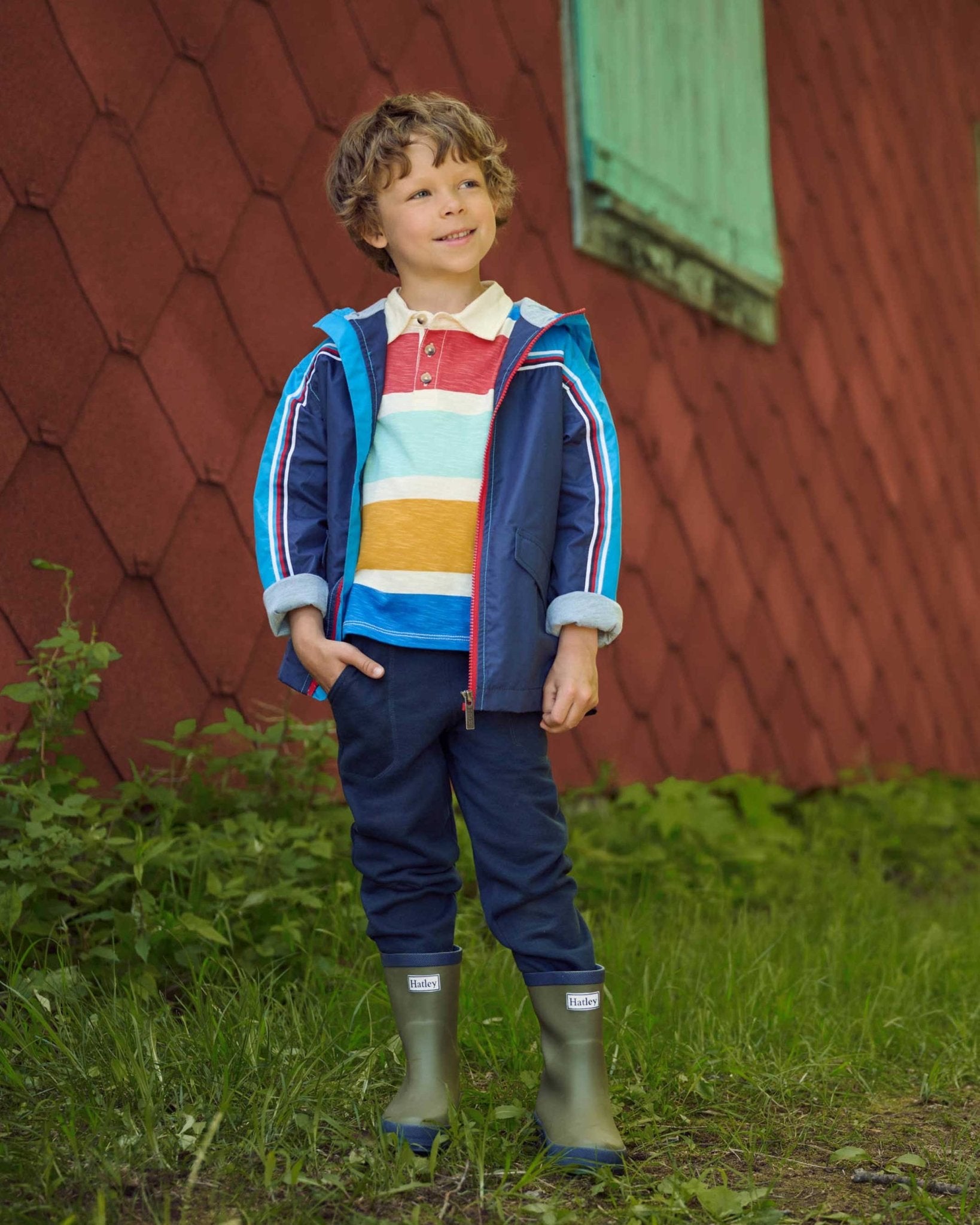 Nautical Microfiber Rain Jacket 4 | Wellies Online