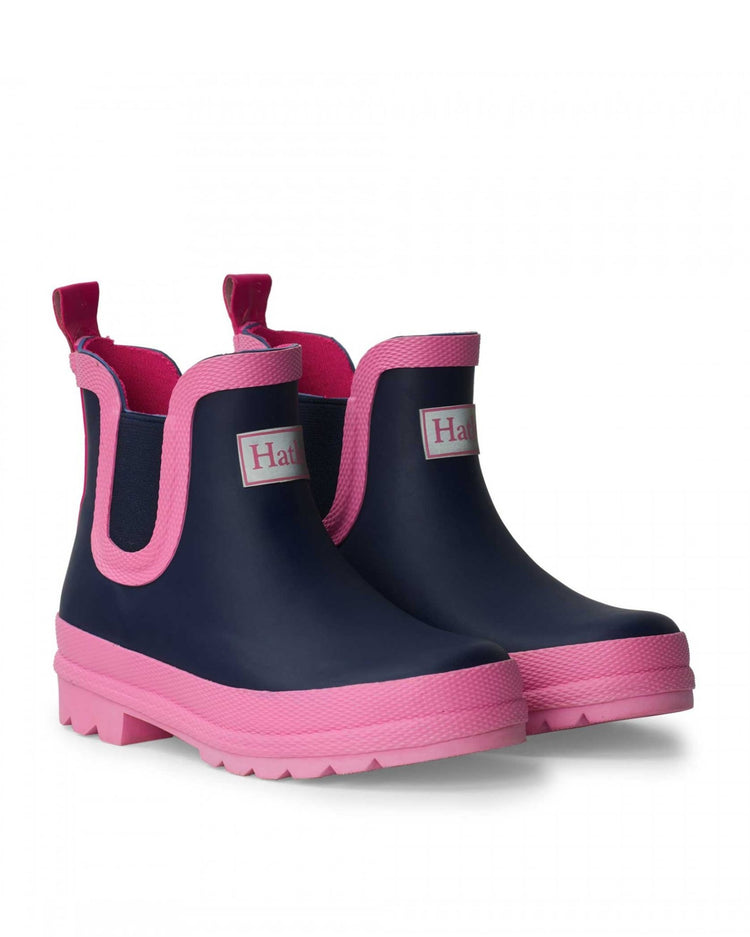 Navy Ankle Bootie Gumboots 3 | Wellies Online